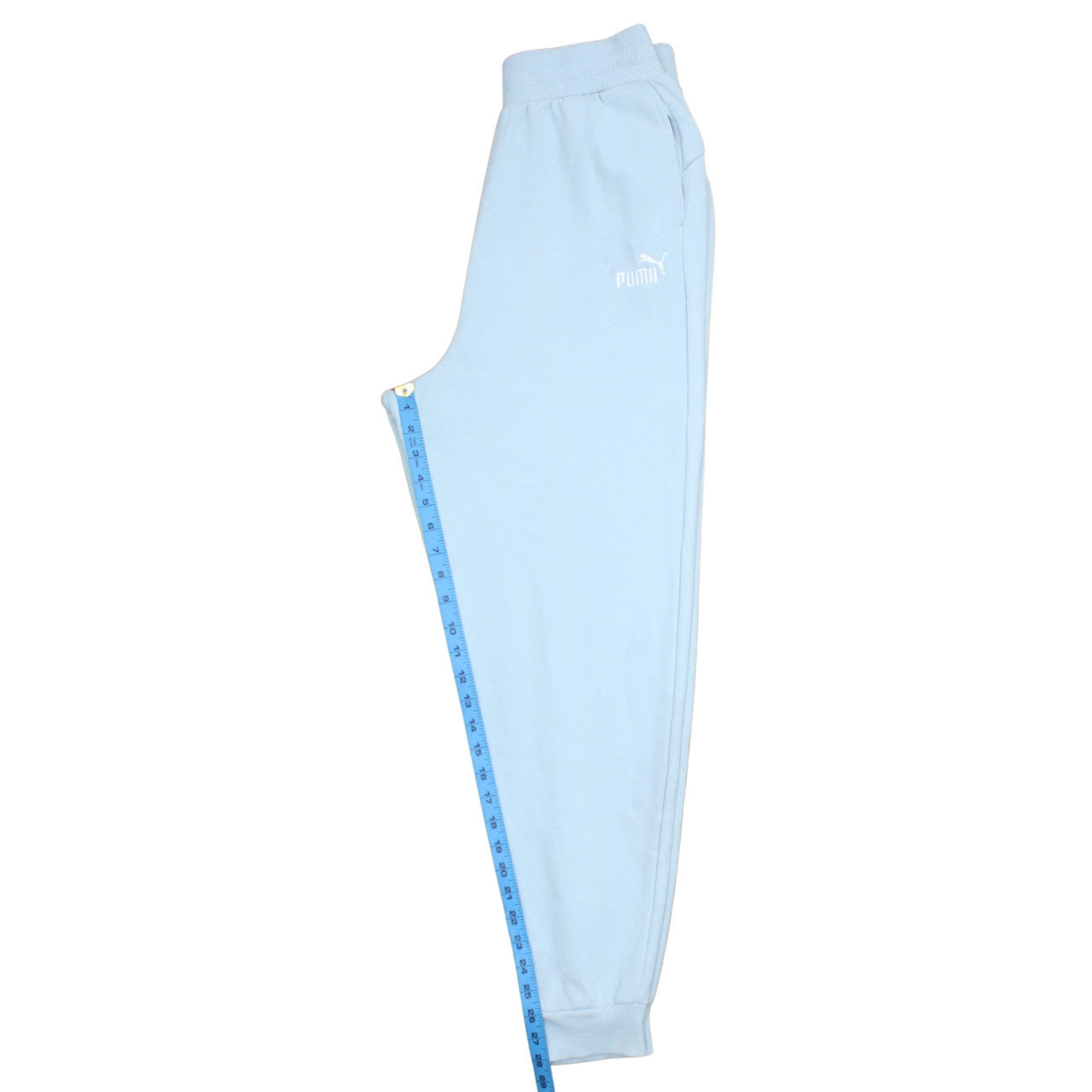 Puma Women Blue Fleece Sweatpants M Regular Fit Casual Sports