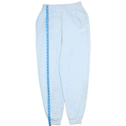 Puma Women Blue Fleece Sweatpants M Regular Fit Casual Sports
