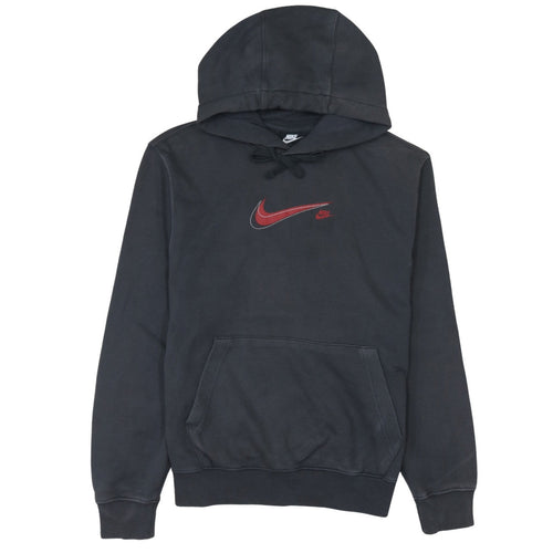 Nike Men Black Pullover Hoodie S Logo Fleece Sweatshirt