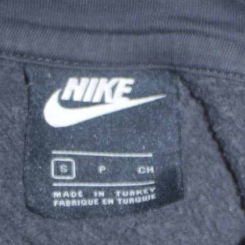 Nike Men Black Pullover Hoodie S Logo Fleece Sweatshirt