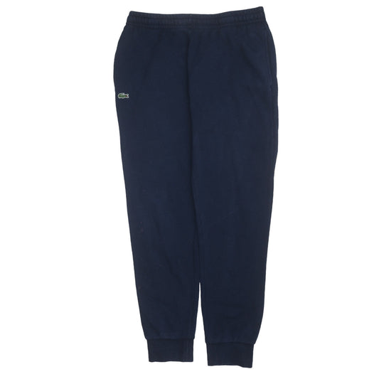 Lacoste Men’s Blue Sweatpants L Fleece Tapered Elastic Waist