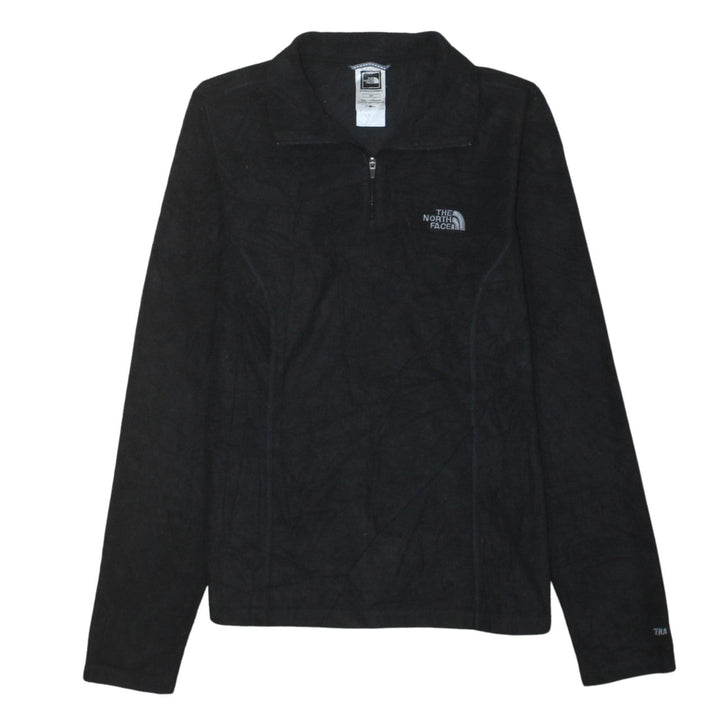 The North Face Womens Black Fleece 1/4 Zip Pullover Sweatshirt S