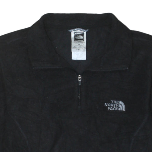 The North Face Womens Black Fleece 1/4 Zip Pullover Sweatshirt S