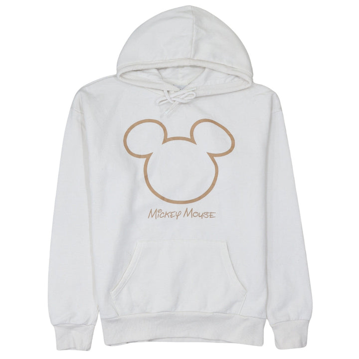 Disney Primark Women White Hoodie 2XS Mickey Mouse Pullover Sweatshirt