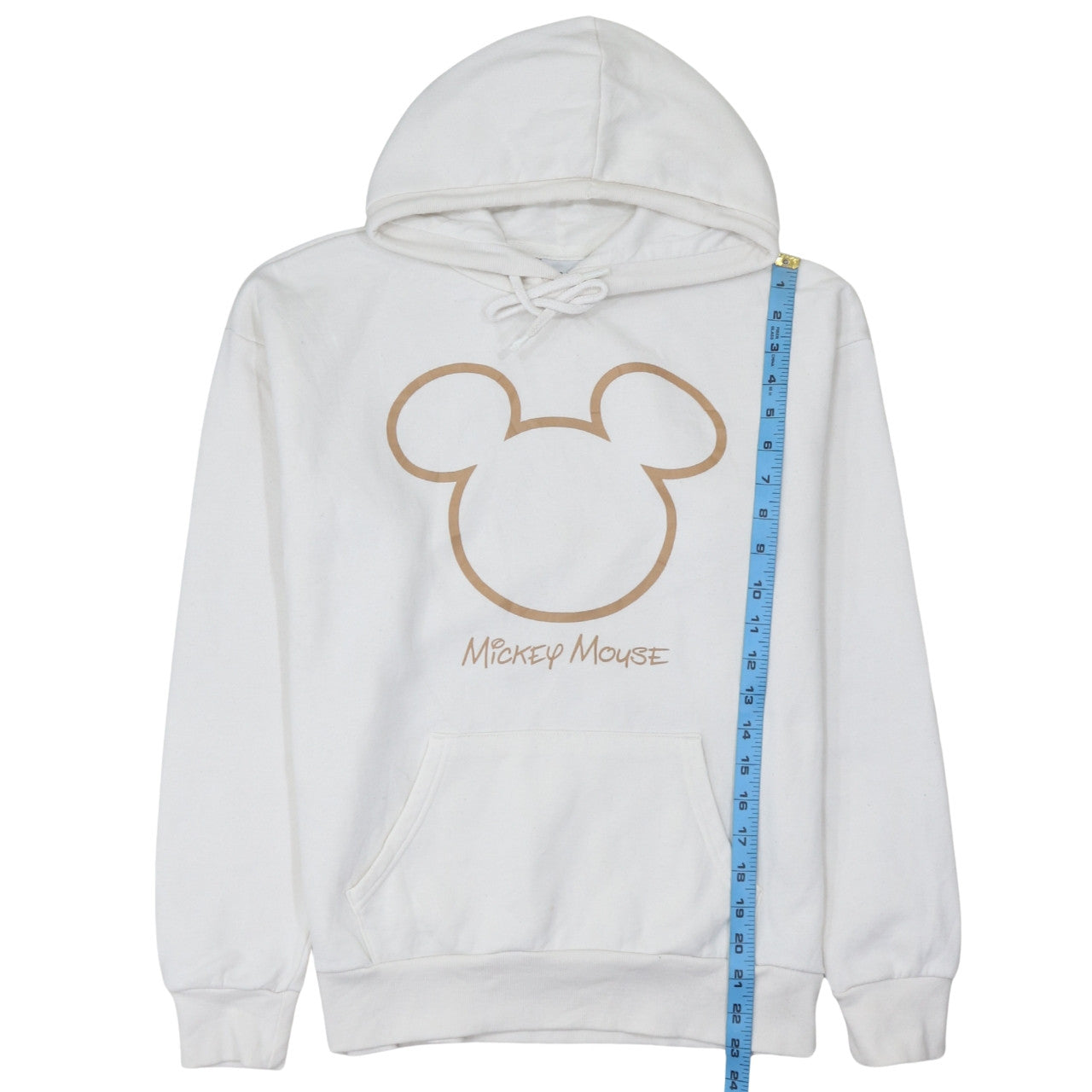 Disney Primark Women White Hoodie 2XS Mickey Mouse Pullover Sweatshirt