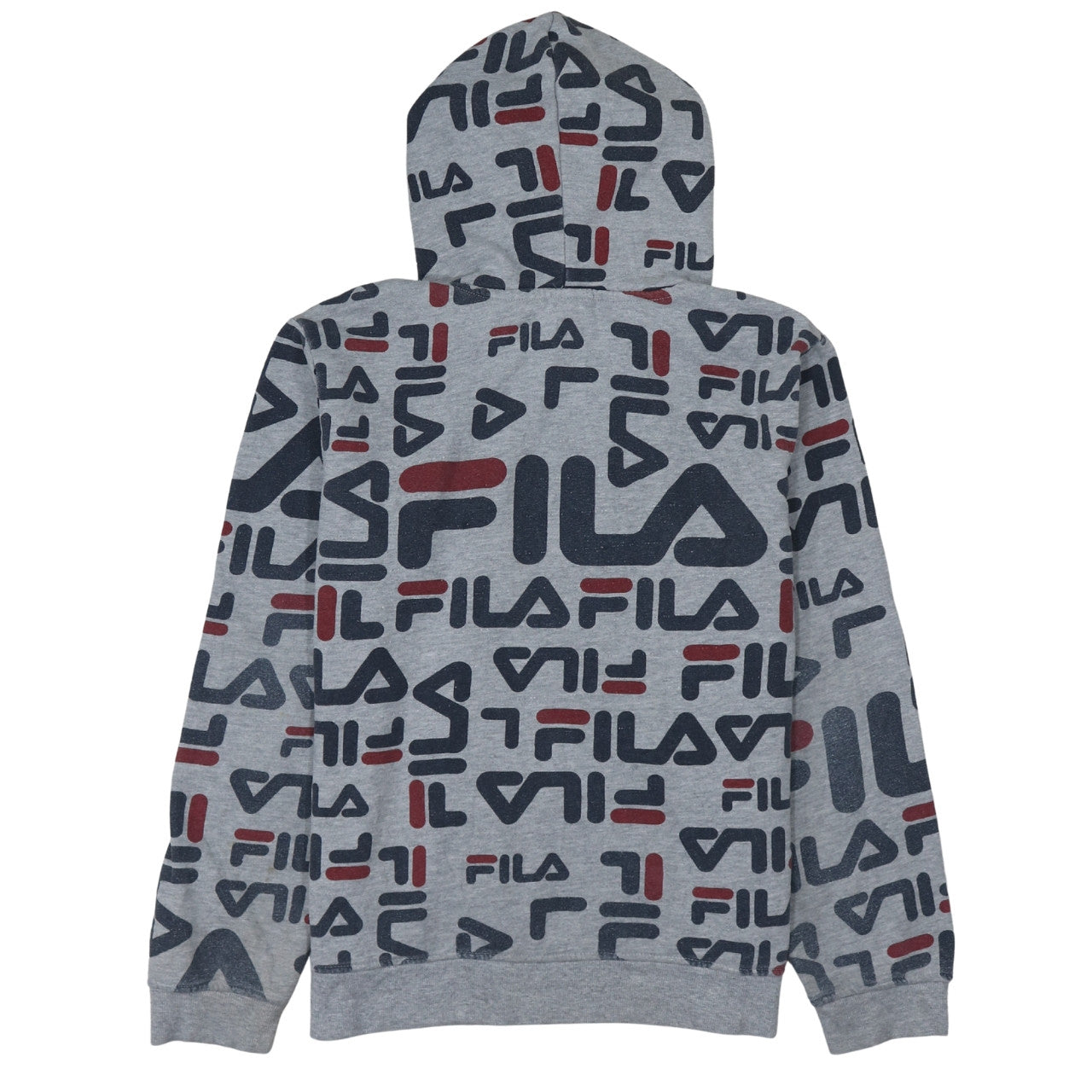 Fila Boys Grey Logo Print Pullover Hoodie XXL (18/20) Cotton Blend