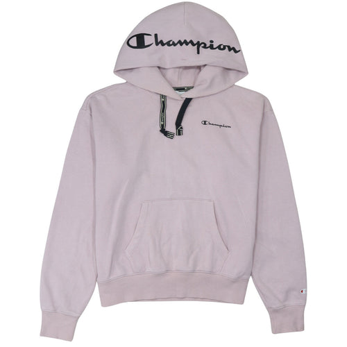 Champion Girls Pink Logo Pullover Hoodie Size L Fleece Cotton Blend