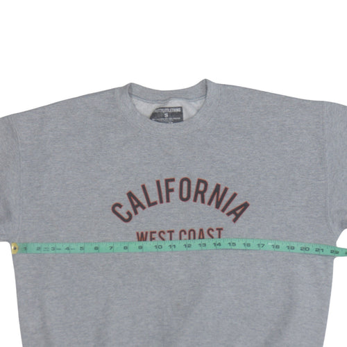 PrettyLittleThing Womens Grey Small California West Coast Sweatshirt
