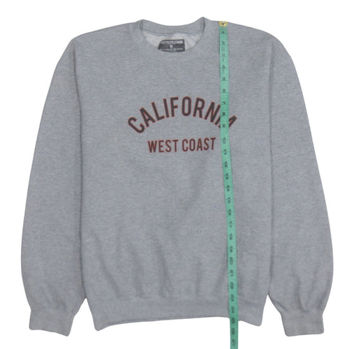 PrettyLittleThing Womens Grey Small California West Coast Sweatshirt