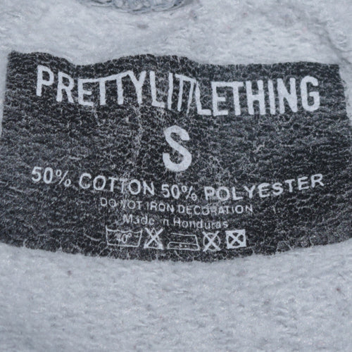 PrettyLittleThing Womens Grey Small California West Coast Sweatshirt