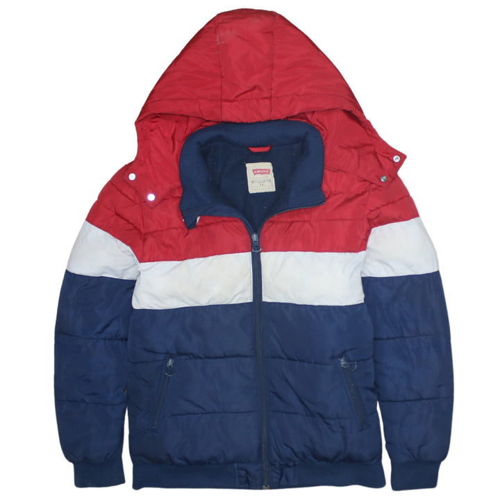 Levi’s Boys Multicoloured Hooded Puffer Jacket Size 14 Years Winter Coat