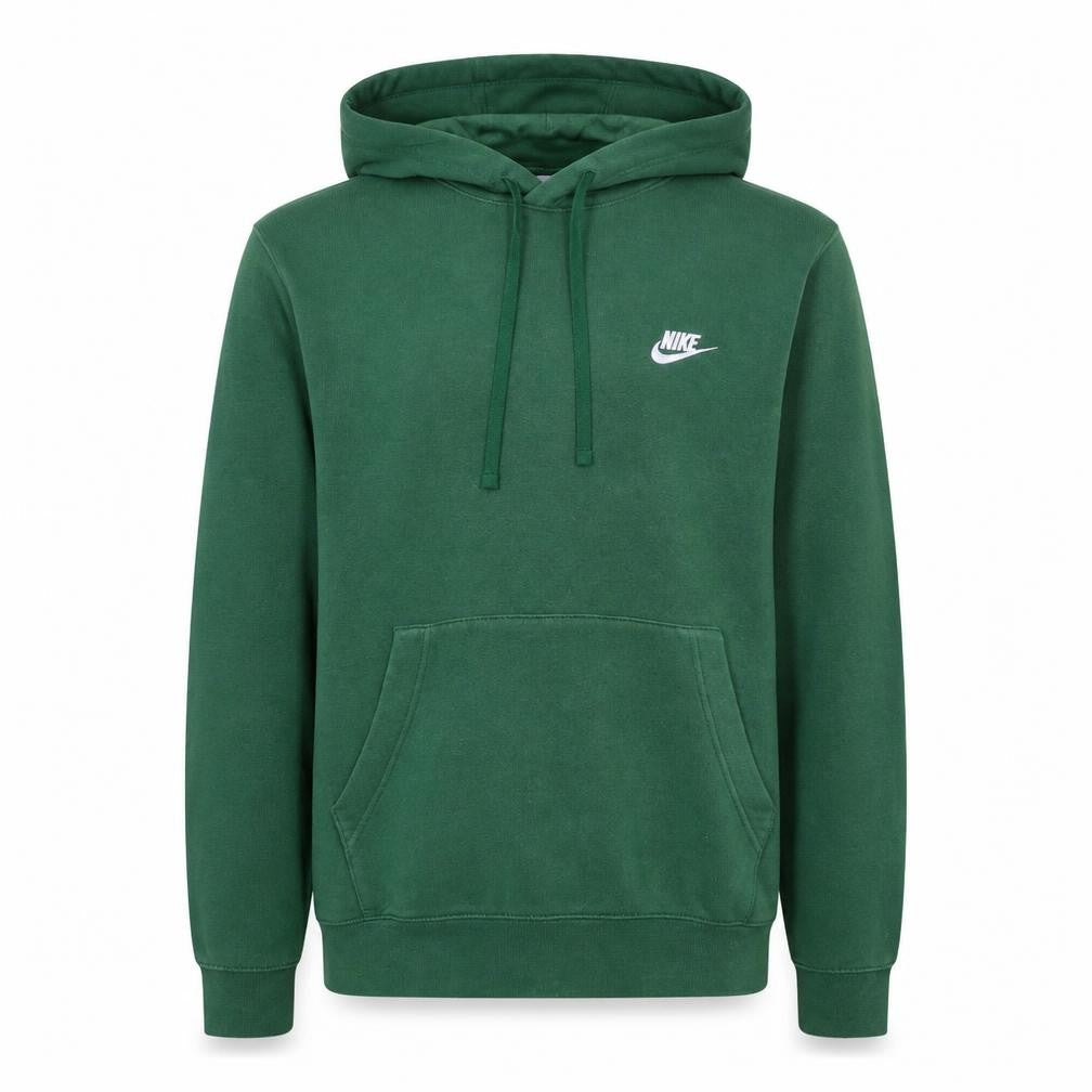 Nike Men's Green Pullover Hoodie Small Logo Sports Sweatshirt