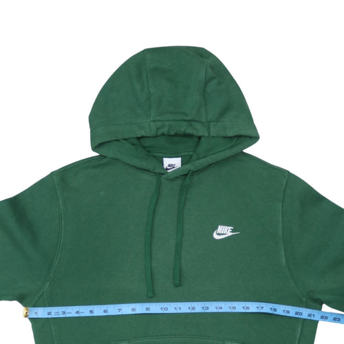 Nike Men's Green Pullover Hoodie Small Logo Sports Sweatshirt