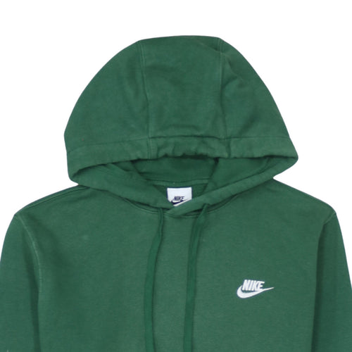 Nike Men's Green Pullover Hoodie Small Logo Sports Sweatshirt