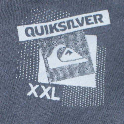 Quiksilver Men's Black 2XL Track Jacket Full Zip Cotton Fleece