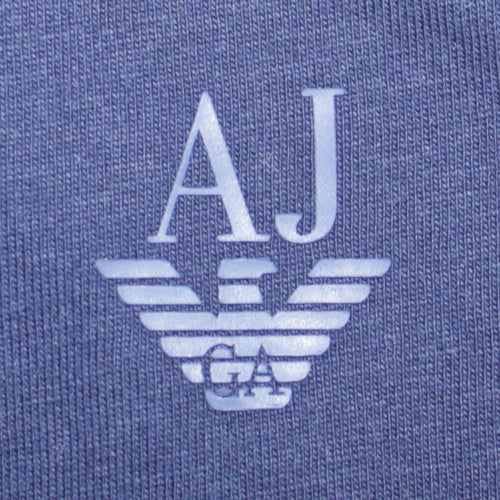 Armani Jeans Men's Navy Blue Small Crew Neck Cotton T-Shirt