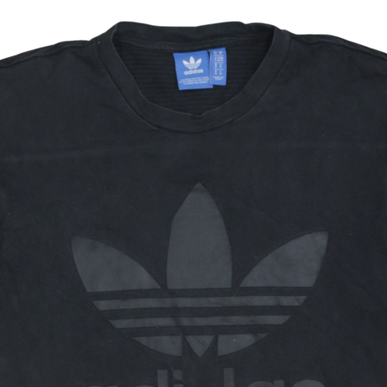 Adidas Men's Black Trefoil Logo Crew Neck Short Sleeve T-Shirt Size L