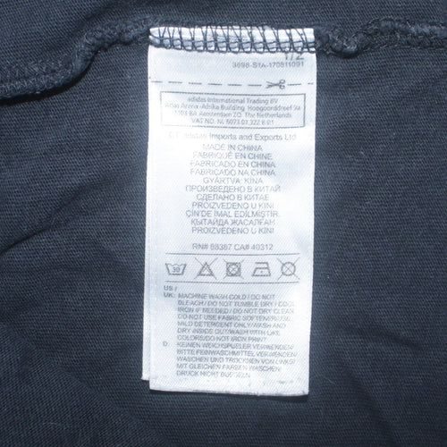 Adidas Men's Black Trefoil Logo Crew Neck Short Sleeve T-Shirt Size L