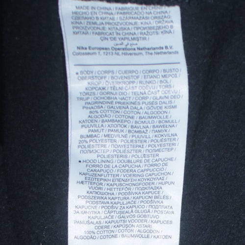 Nike Men's Black Small Pullover Hoodie with Logo