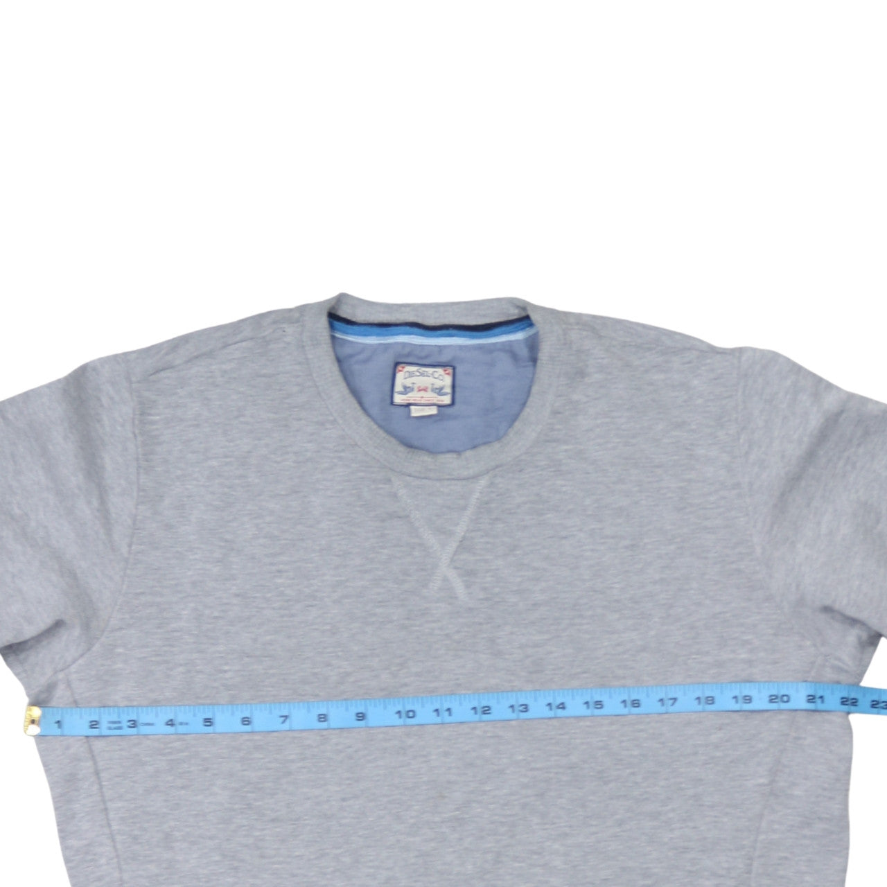 Diesel-Co. Men's Grey L Pullover Sweatshirt Crew Neck Fleece