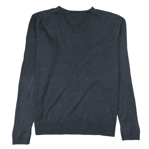 Tommy Hilfiger Men’s Grey 2XL V-Neck Cotton Silk Jumper