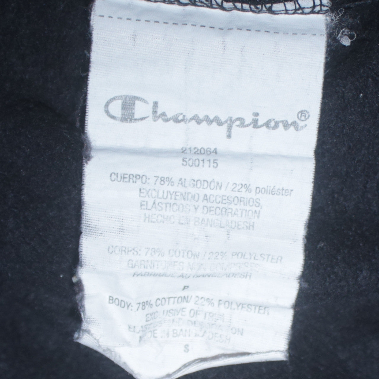 Champion Men’s Black Pullover Hoodie Small Embroidered Logo Fleece