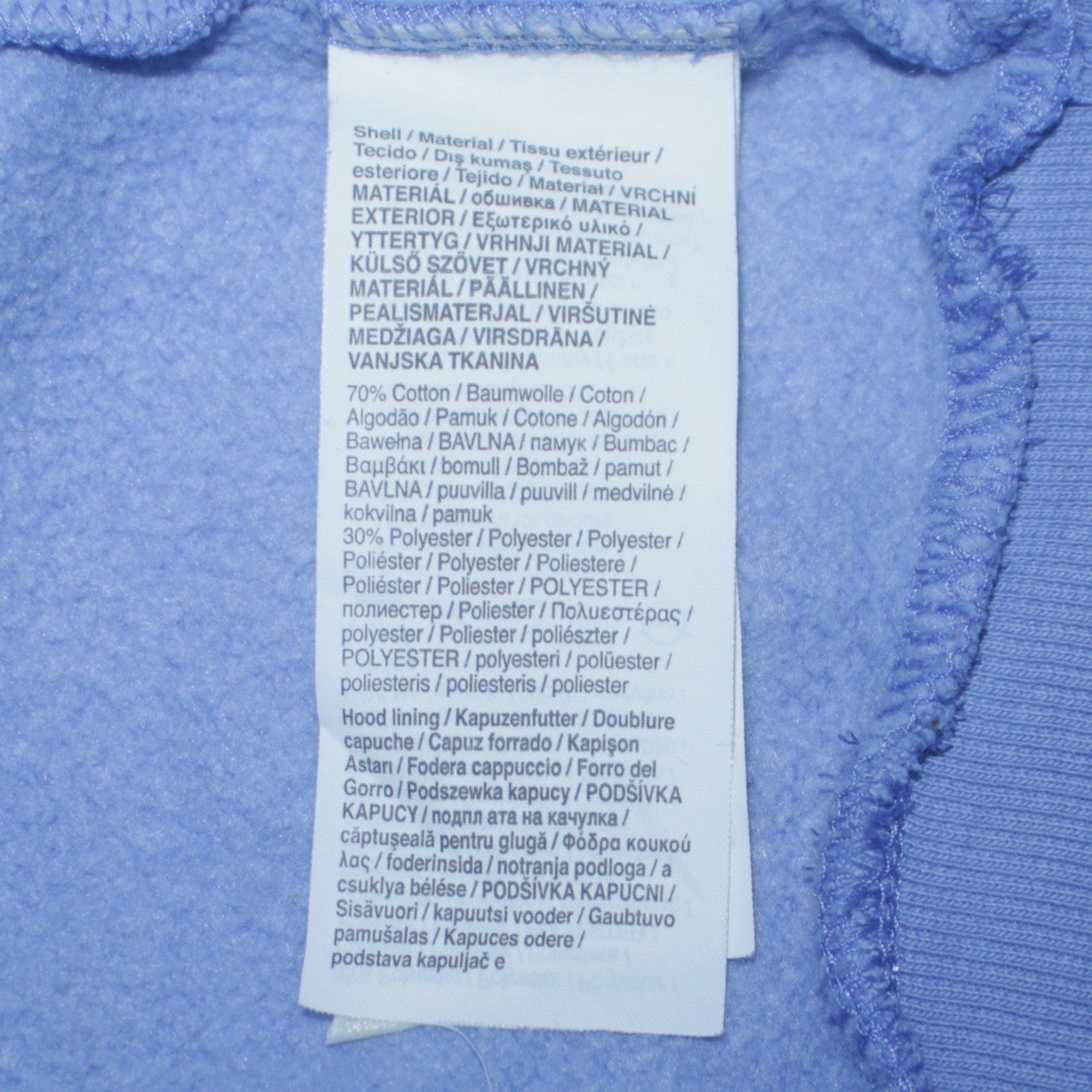 Puma Womens Blue Pullover Hoodie Size 12 Cotton Blend Logo Sweatshirt