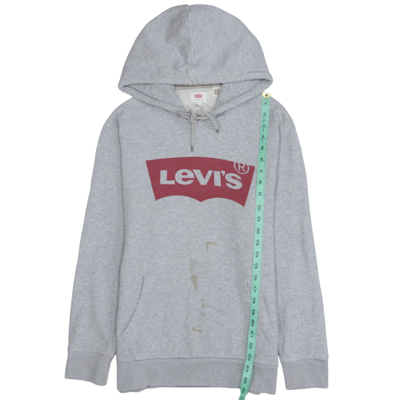 Levi's Men's Grey Logo Pullover Hoodie M Regular Fit