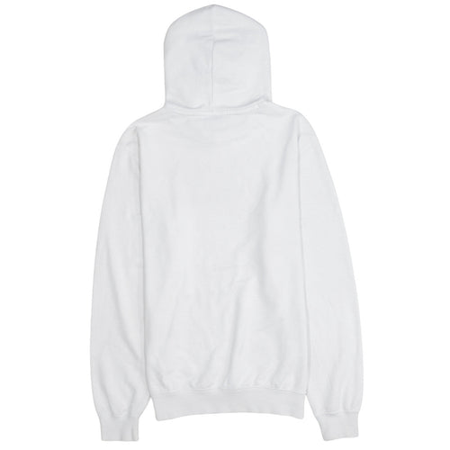 Champion Men's White Pullover Hoodie Size L Logo Fleece Sweatshirt