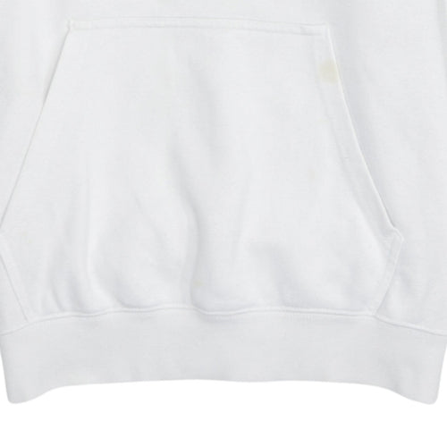 Champion Men's White Pullover Hoodie Size L Logo Fleece Sweatshirt