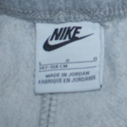 Nike Boys Grey Jogger Sweatpants L 147-158cm Elastic Waist Pockets