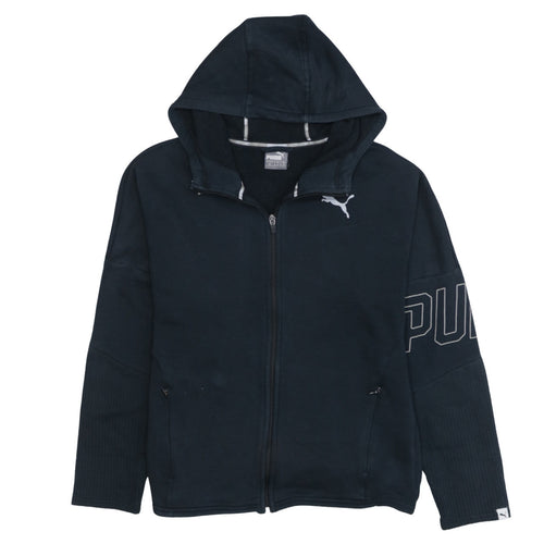 Puma Men's Black Full Zip Hoodie Size S Lightweight Sportswear