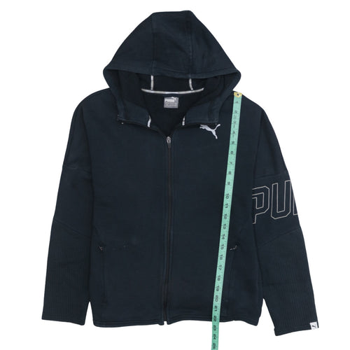 Puma Men's Black Full Zip Hoodie Size S Lightweight Sportswear