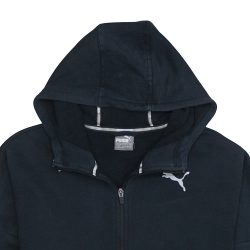 Puma Men's Black Full Zip Hoodie Size S Lightweight Sportswear