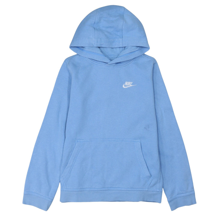 Nike Boys Blue Pullover Hoodie L 147-158cm Logo Fleece Long Sleeve Sweatshirt