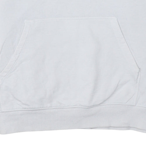 Vans Men’s White Pullover Hoodie Medium Logo Graphic Skate Sweatshirt