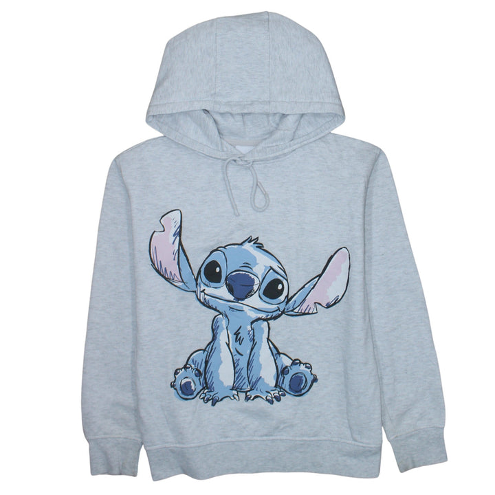 Disney Womens Grey Stitch Hoodie 2XS Pullover Graphic Print Casual