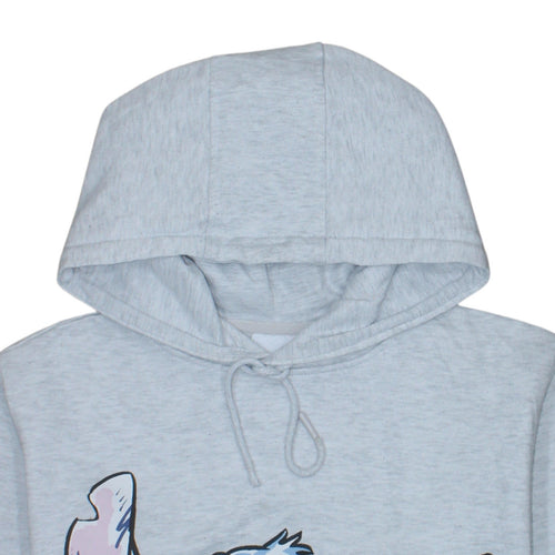 Disney Womens Grey Stitch Hoodie 2XS Pullover Graphic Print Casual