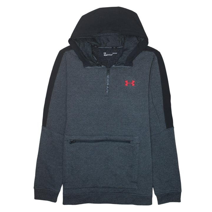 Under Armour Men Grey 1/2 Zip Hoodie L Loose Fit Sportswear