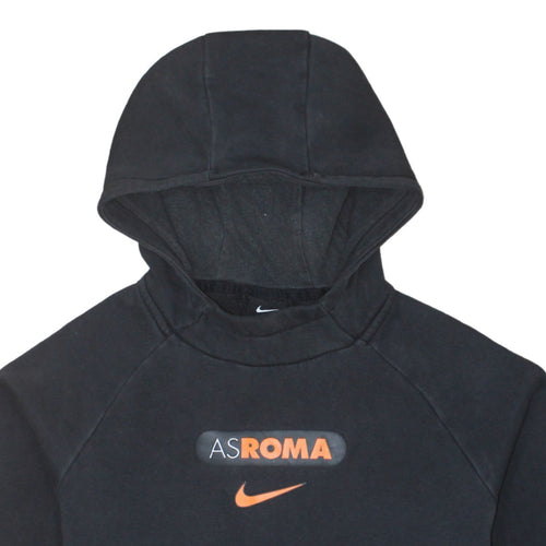 Nike Boys Black AS Roma Pullover Hoodie XL Fleece Football Sweatshirt
