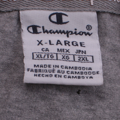 Champion Men's Grey XL Short Sleeve Crew Neck Sports T-Shirt