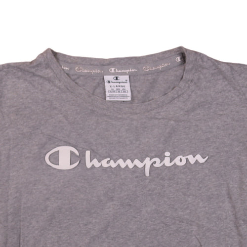 Champion Men's Grey XL Short Sleeve Crew Neck Sports T-Shirt