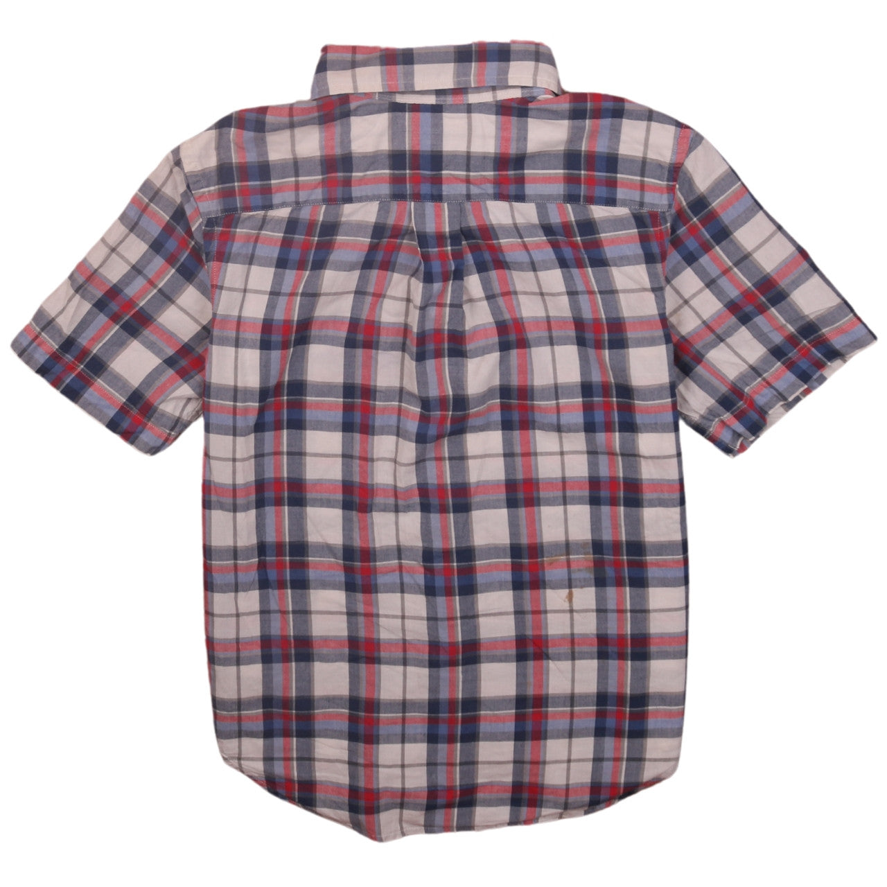 Ralph Lauren Boys Blue Red Check Button-Up Short Sleeve Shirt Size 10-12