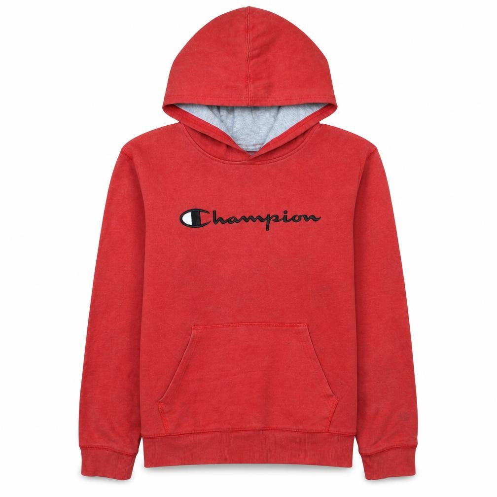 Champion Boys Red Pullover Hoodie XL Cotton Blend Fleece Sweatshirt