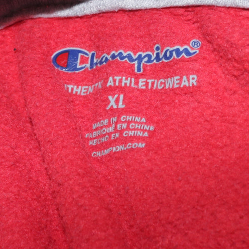 Champion Boys Red Pullover Hoodie XL Cotton Blend Fleece Sweatshirt