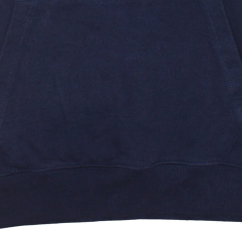 Nike Men's Blue Pullover Hoodie Small Cotton Logo Design