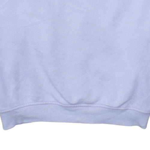 Ellesse Women Lilac Logo Sweatshirt UK 12 Cotton Blend Pullover