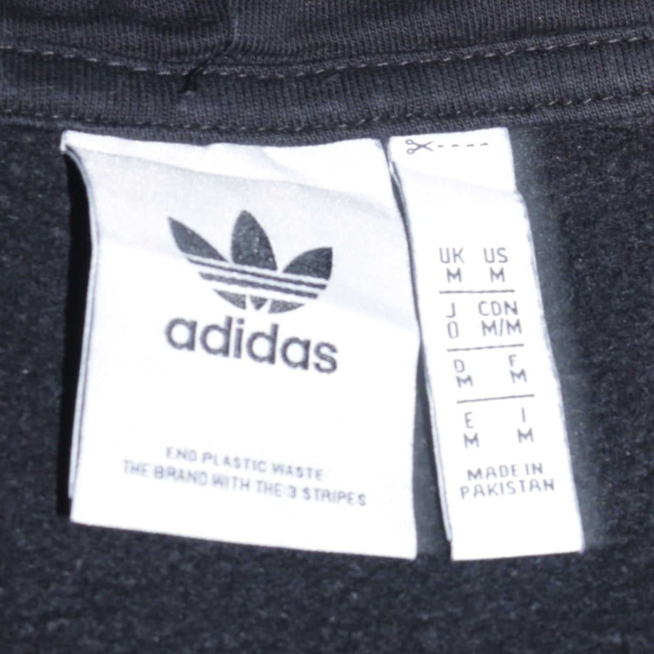 Adidas Men's Black Full Zip Hoodie M Sportswear Logo Fleece