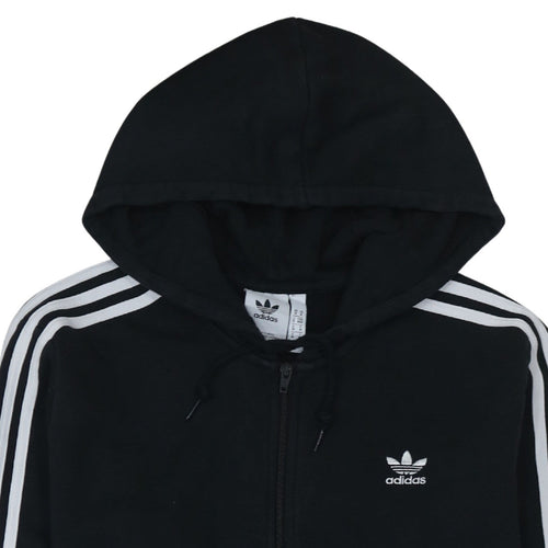 Adidas Men's Black Full Zip Hoodie M Sportswear Logo Fleece