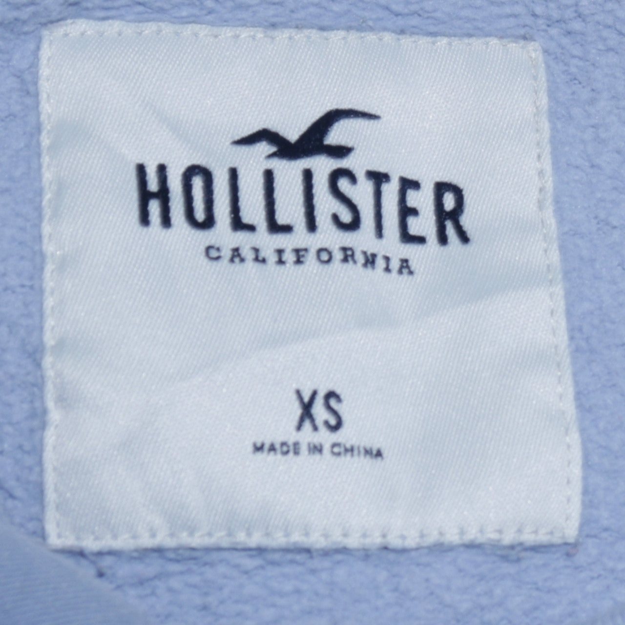 Hollister Women's Blue XS Pullover Hoodie with Embroidered Logo